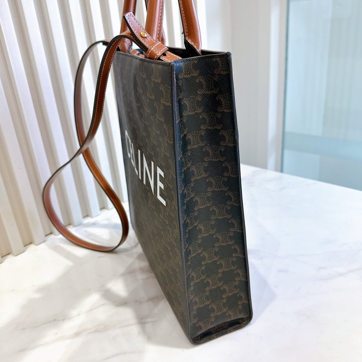 Celine Triomphe Cabas Vertical in Medium