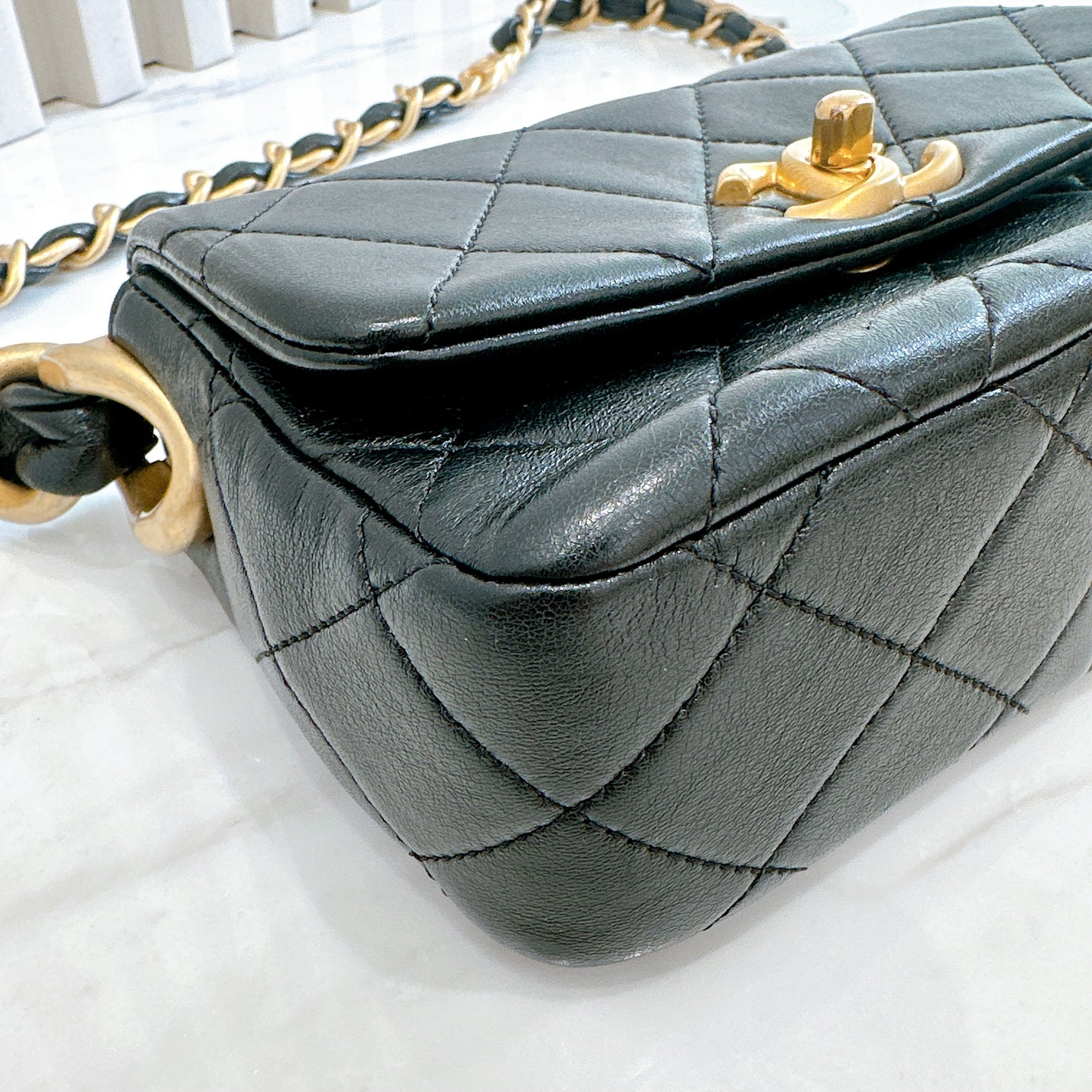 Chanel 24S Mini Square in Black GHW
