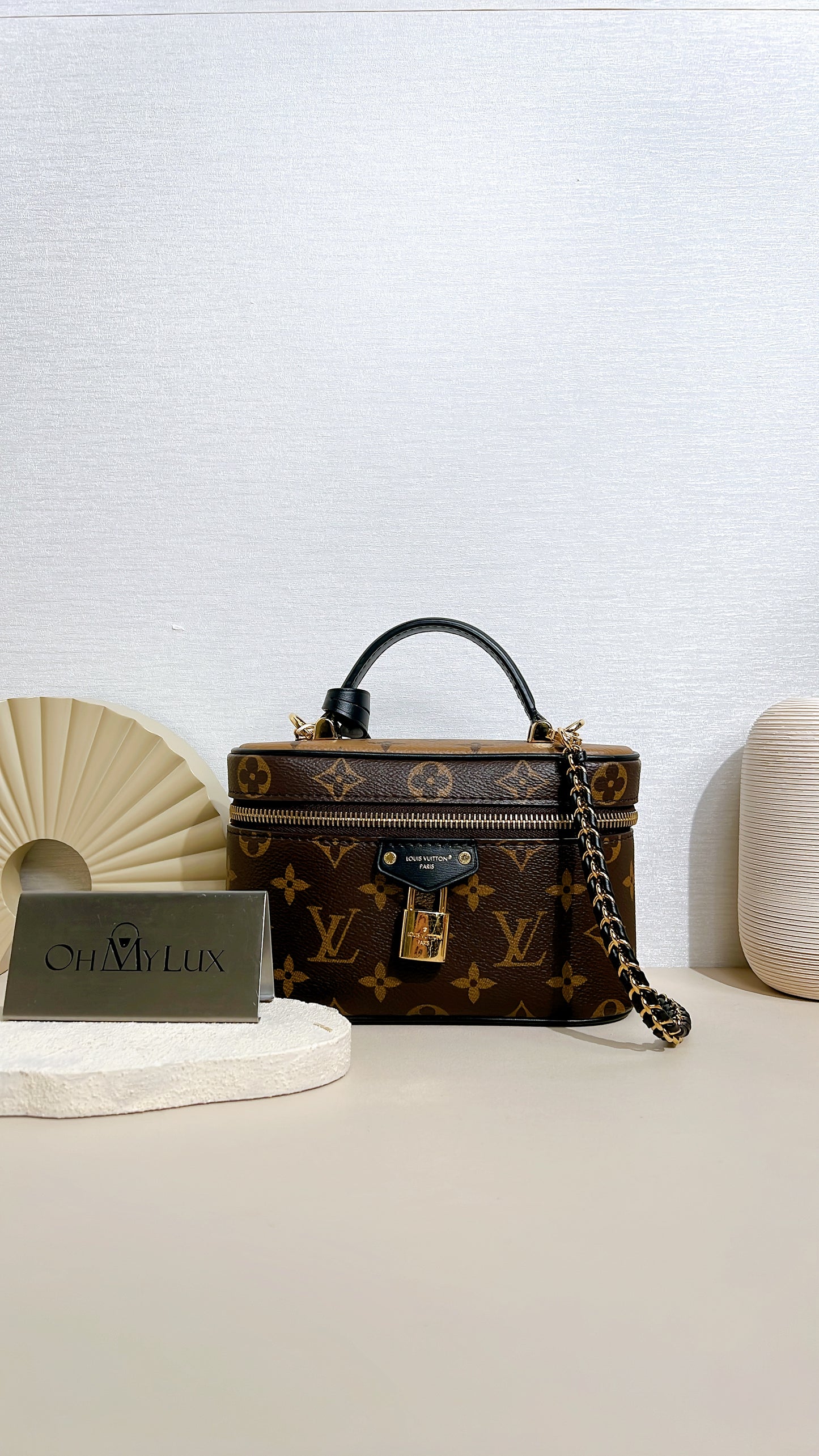 LV Monogram Reverse Vanity Chain Pouch