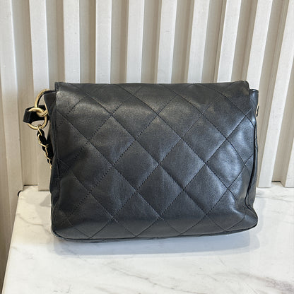 Chanel Supple Twins Hobo Bag in Black