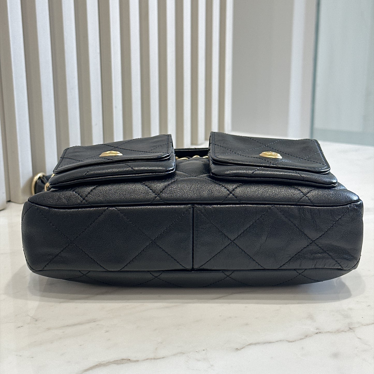 Chanel Supple Twins Hobo Bag in Black
