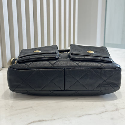 Chanel Supple Twins Hobo Bag in Black
