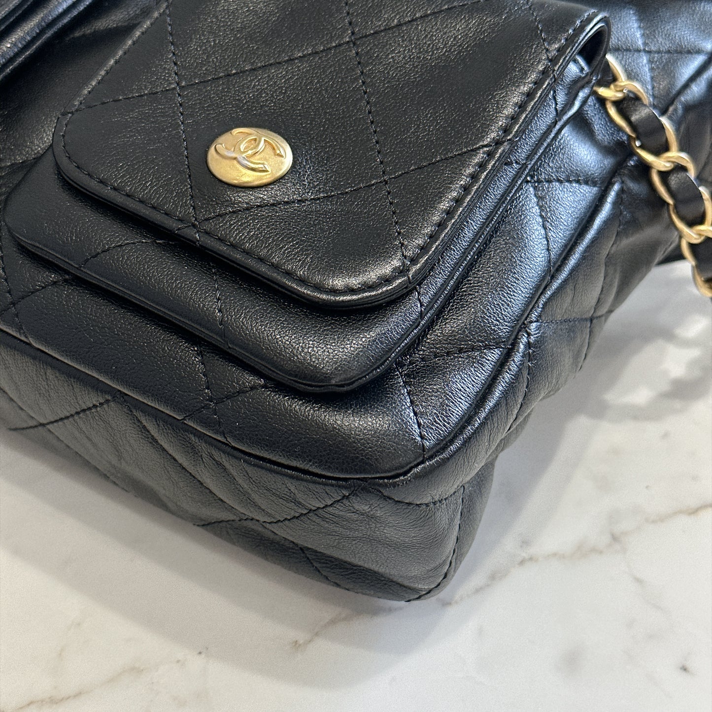 Chanel Supple Twins Hobo Bag in Black