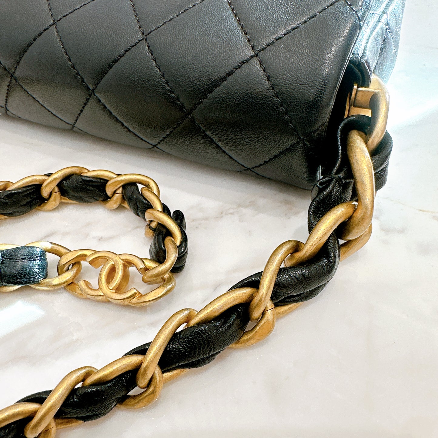 Chanel 24S Mini Square in Black GHW
