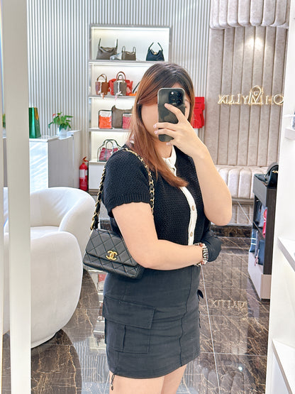 Chanel 24S Mini Square in Black GHW