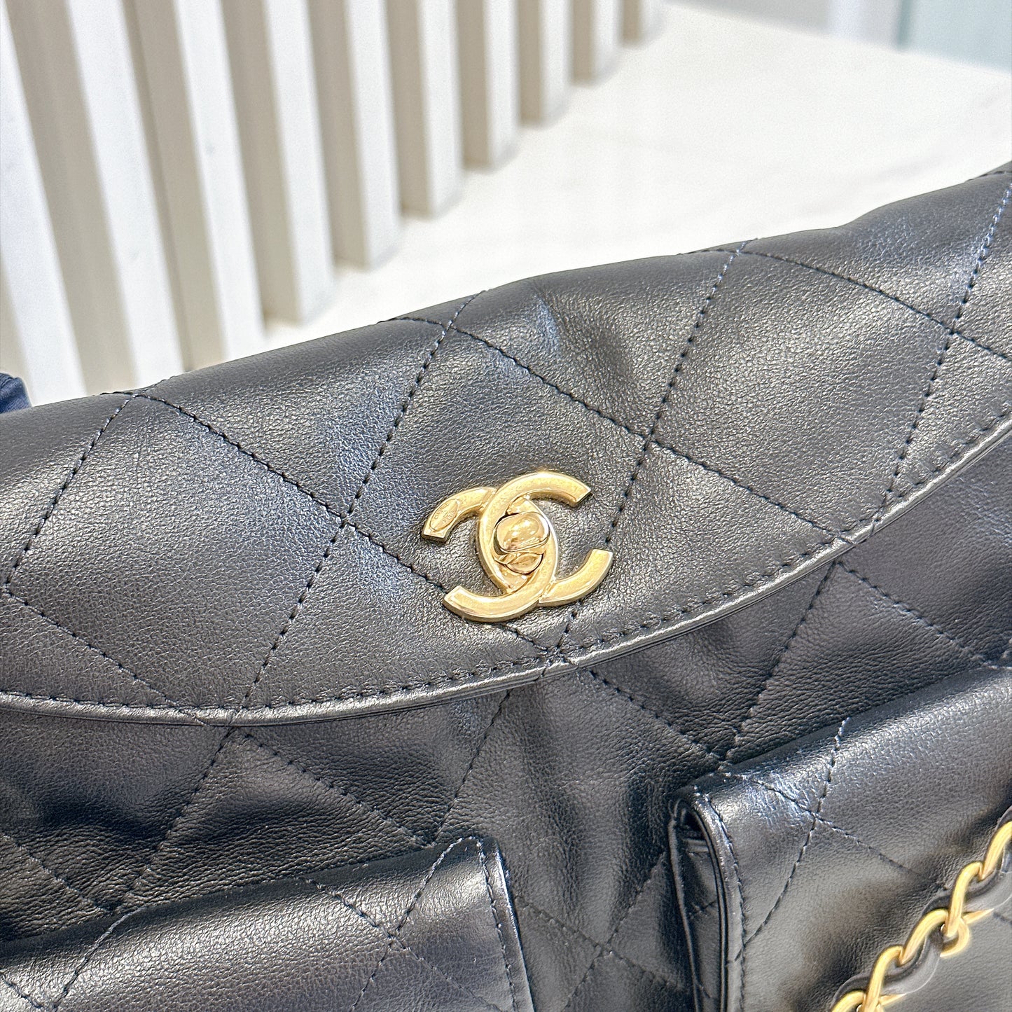 Chanel Supple Twins Hobo Bag in Black
