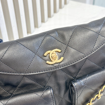 Chanel Supple Twins Hobo Bag in Black