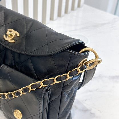 Chanel Supple Twins Hobo Bag in Black