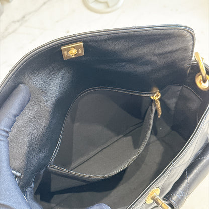 Chanel Supple Twins Hobo Bag in Black