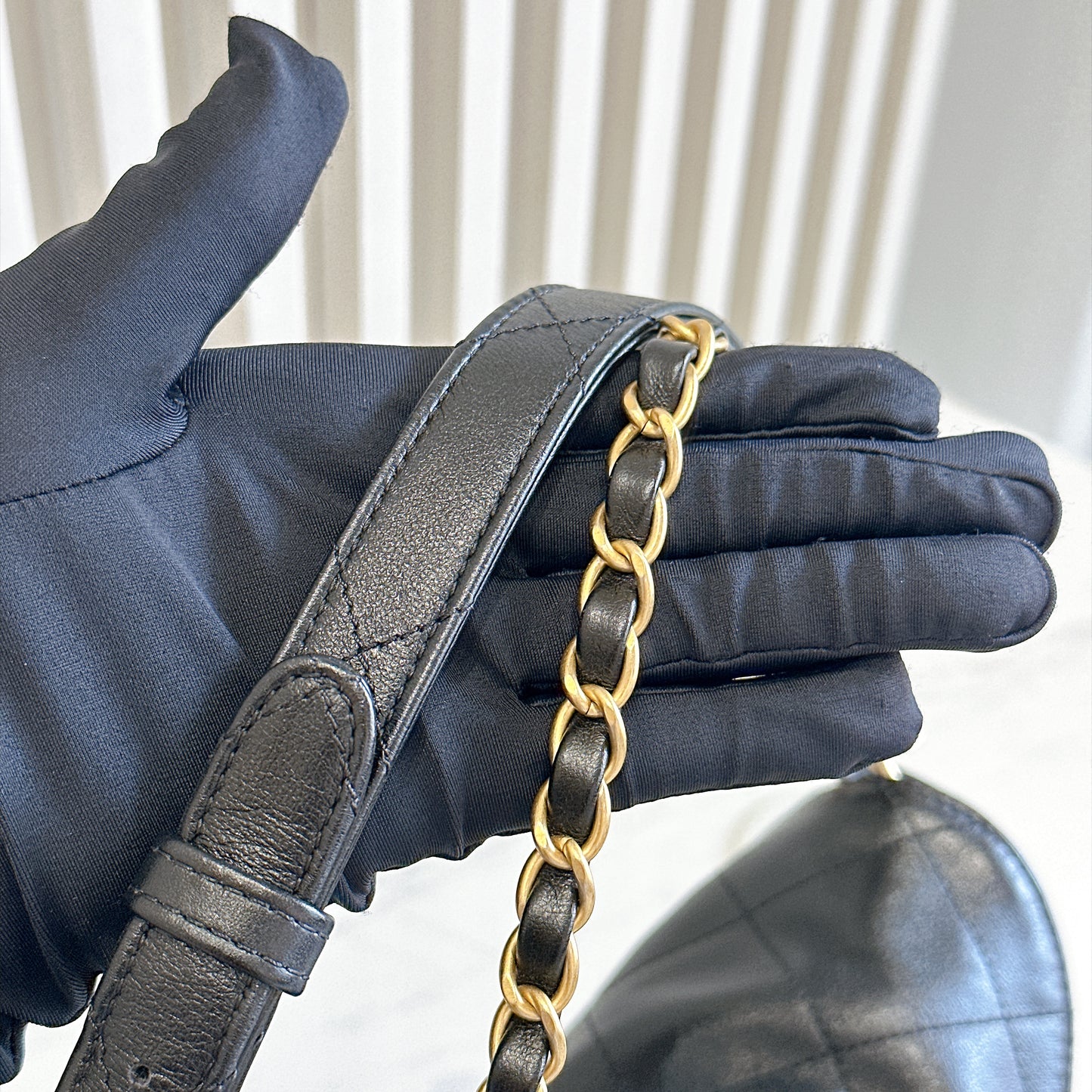 Chanel Supple Twins Hobo Bag in Black
