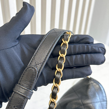 Chanel Supple Twins Hobo Bag in Black