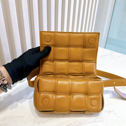 Bottega Veneta Padded Cassette Belt Bag in Caramel
