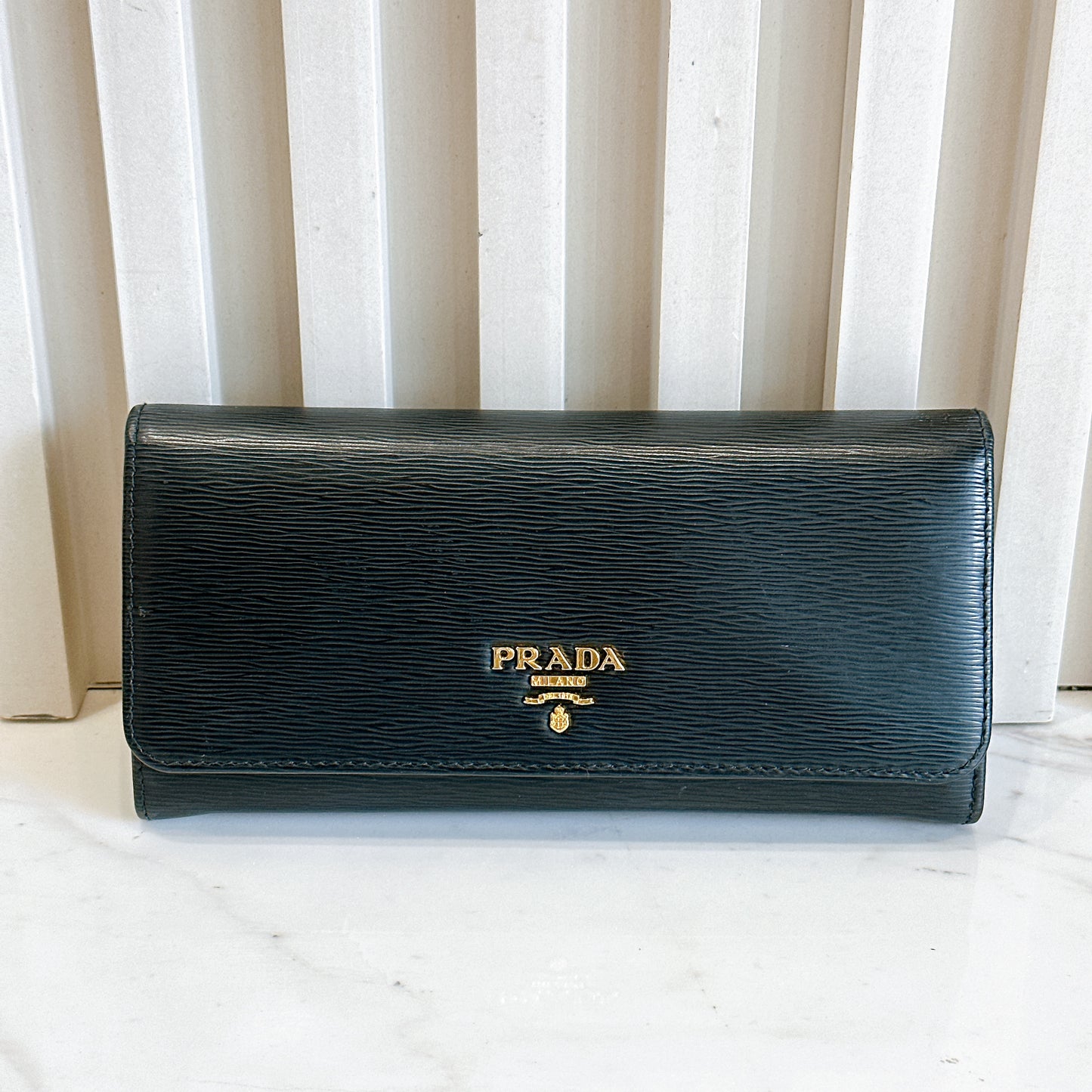 Prada Long Wallet in Black