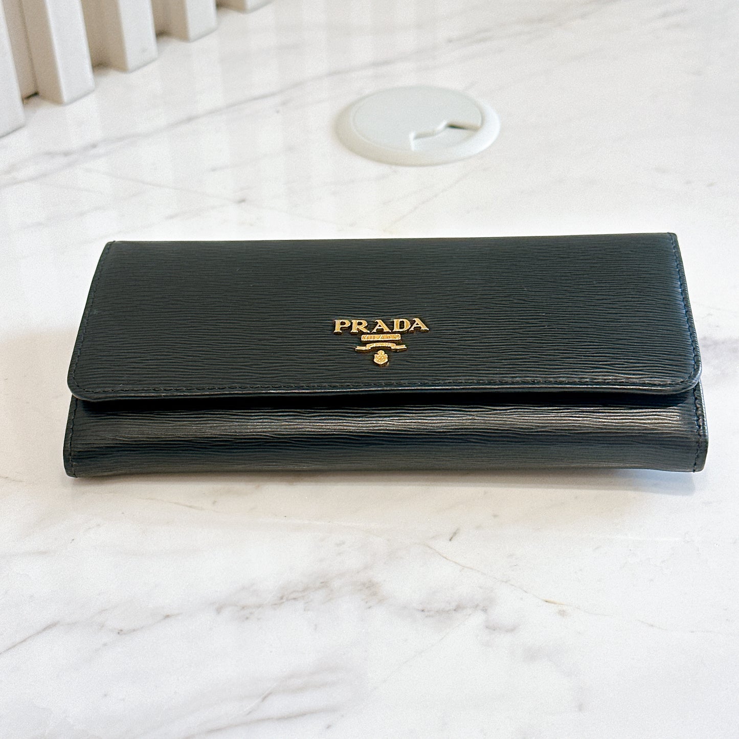Prada Long Wallet in Black