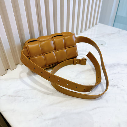 Bottega Veneta Padded Cassette Belt Bag in Caramel