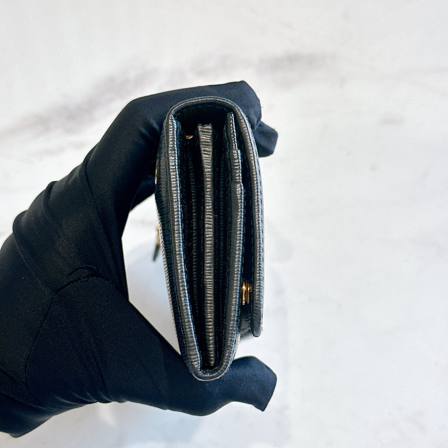 Prada Long Wallet in Black