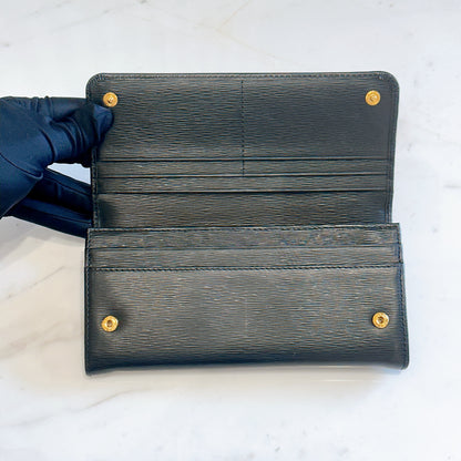 Prada Long Wallet in Black