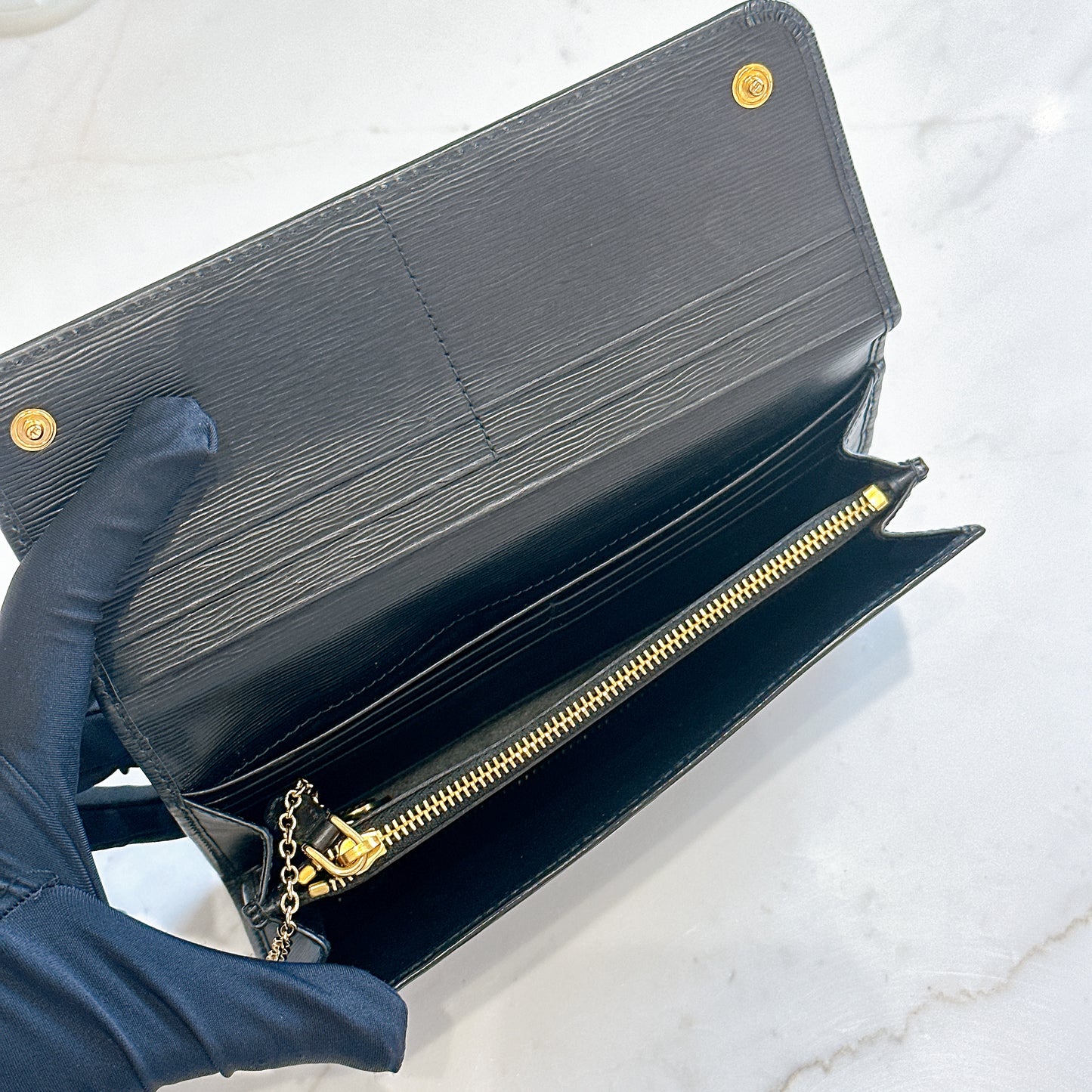 Prada Long Wallet in Black