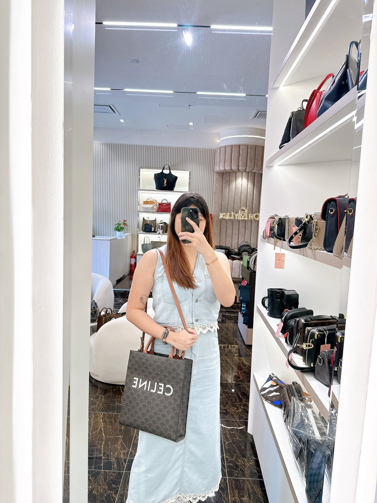 Celine Triomphe Cabas Vertical in Medium