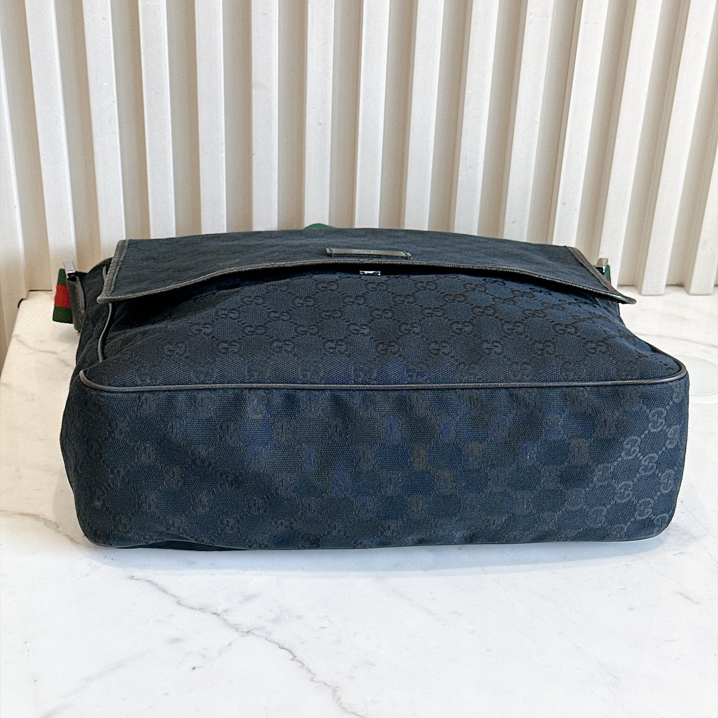 Gucci GG Canvas Web Flap Messenger Bag