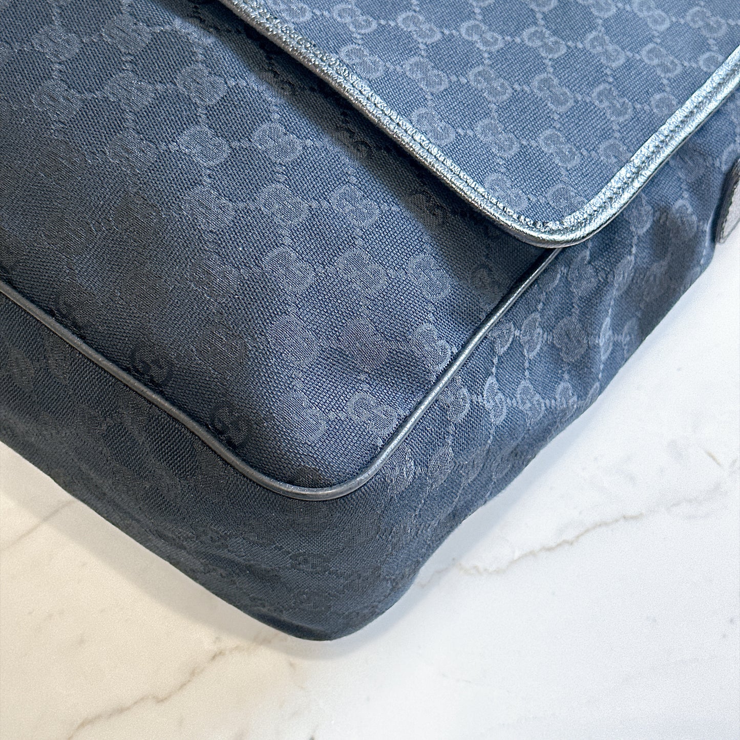 Gucci GG Canvas Web Flap Messenger Bag