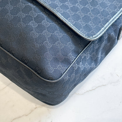 Gucci GG Canvas Web Flap Messenger Bag