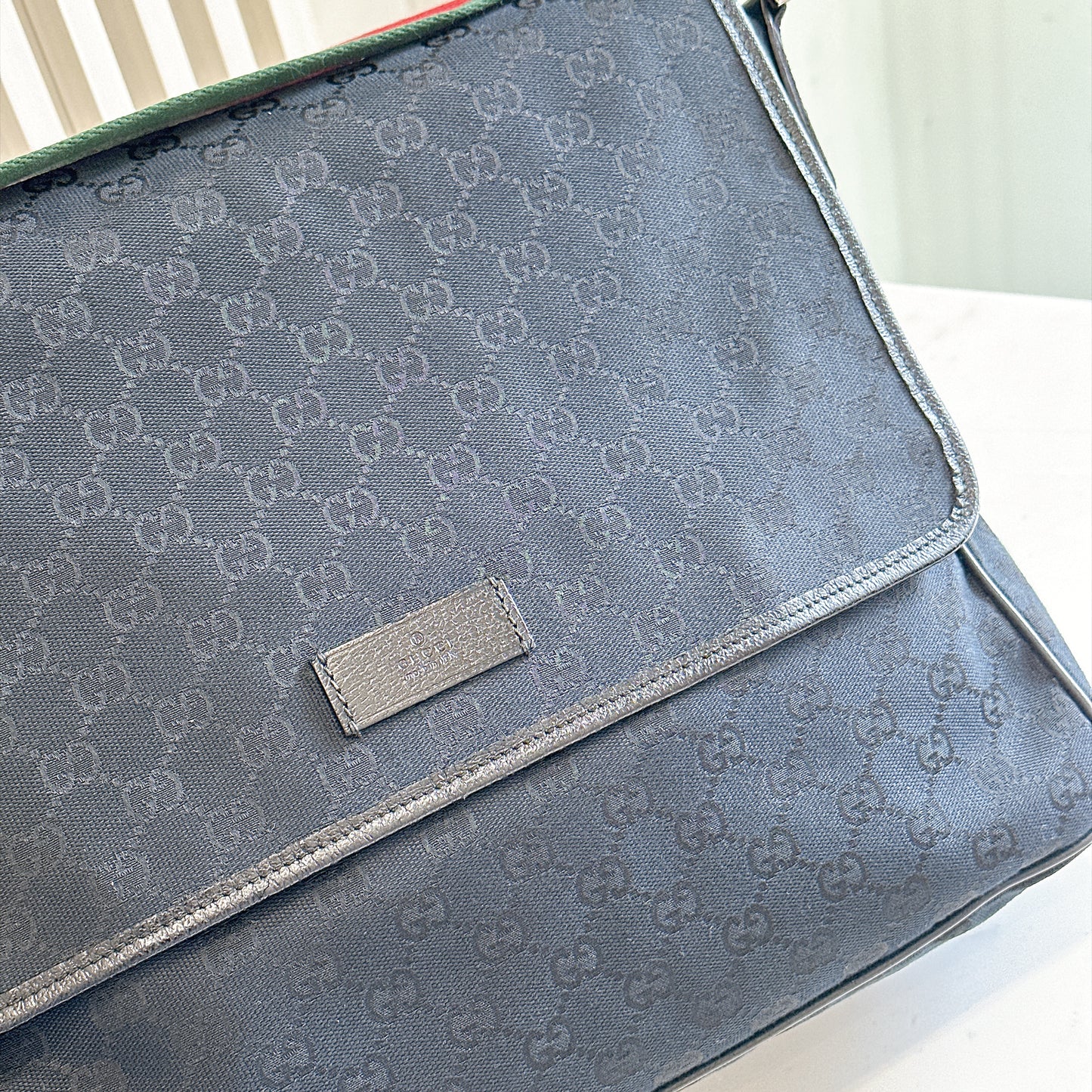 Gucci GG Canvas Web Flap Messenger Bag