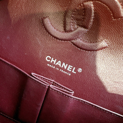 Chanel Classic Flap Medium in Black Chevron Caviar Leather