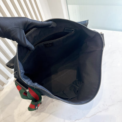 Gucci GG Canvas Web Flap Messenger Bag