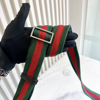 Gucci GG Canvas Web Flap Messenger Bag