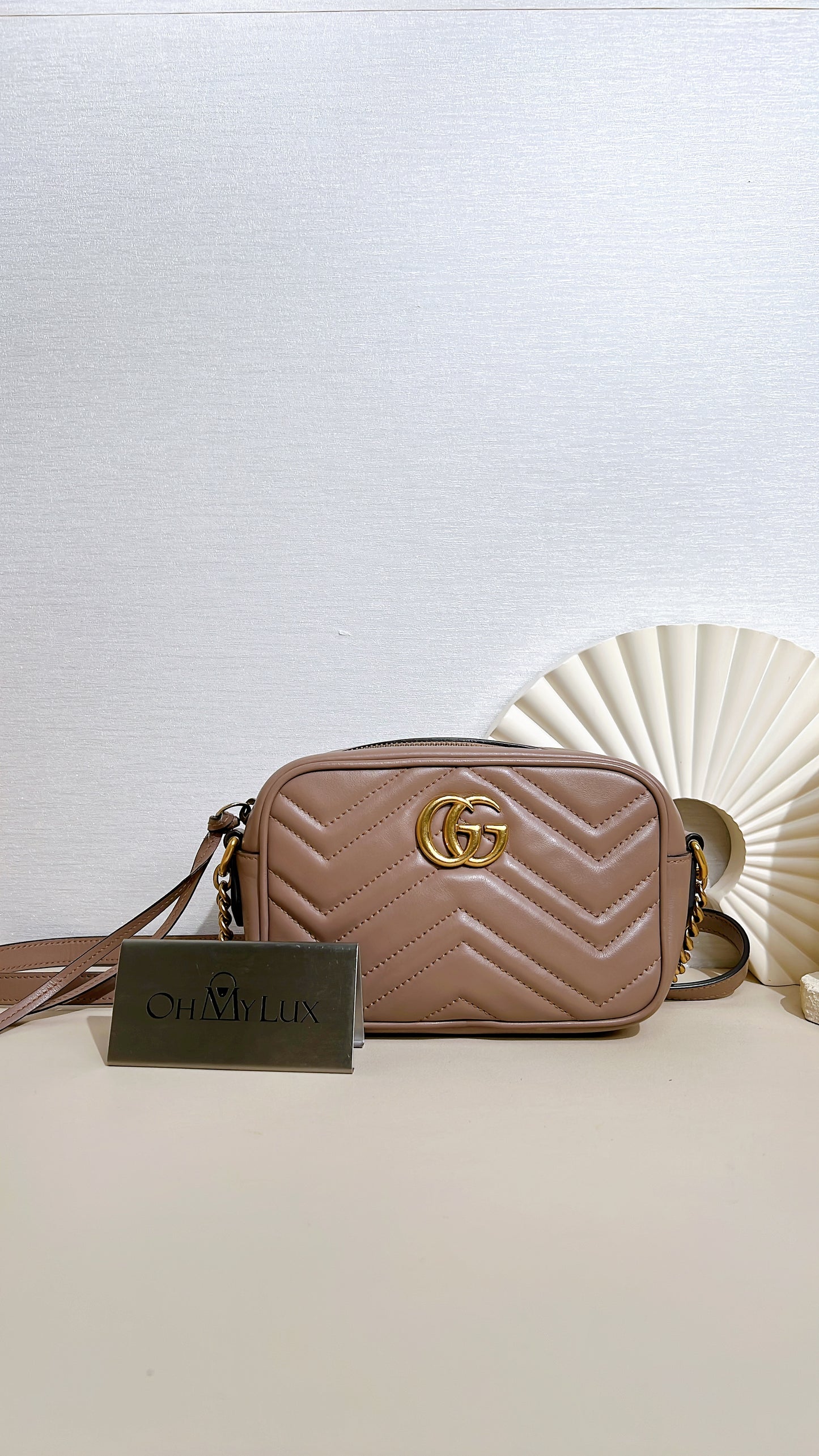Gucci Marmont Camera Mini in Dusty Pink