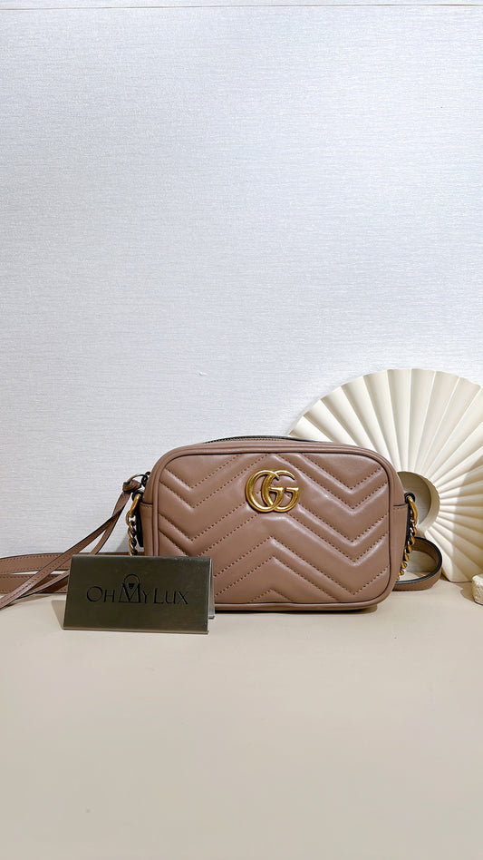 Gucci Marmont Camera Mini in Dusty Pink