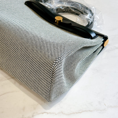 Hermes Herbag Zip PM 31 Ecru/Blanc/Black Toile Quadrille Viking & Vache Hunter
