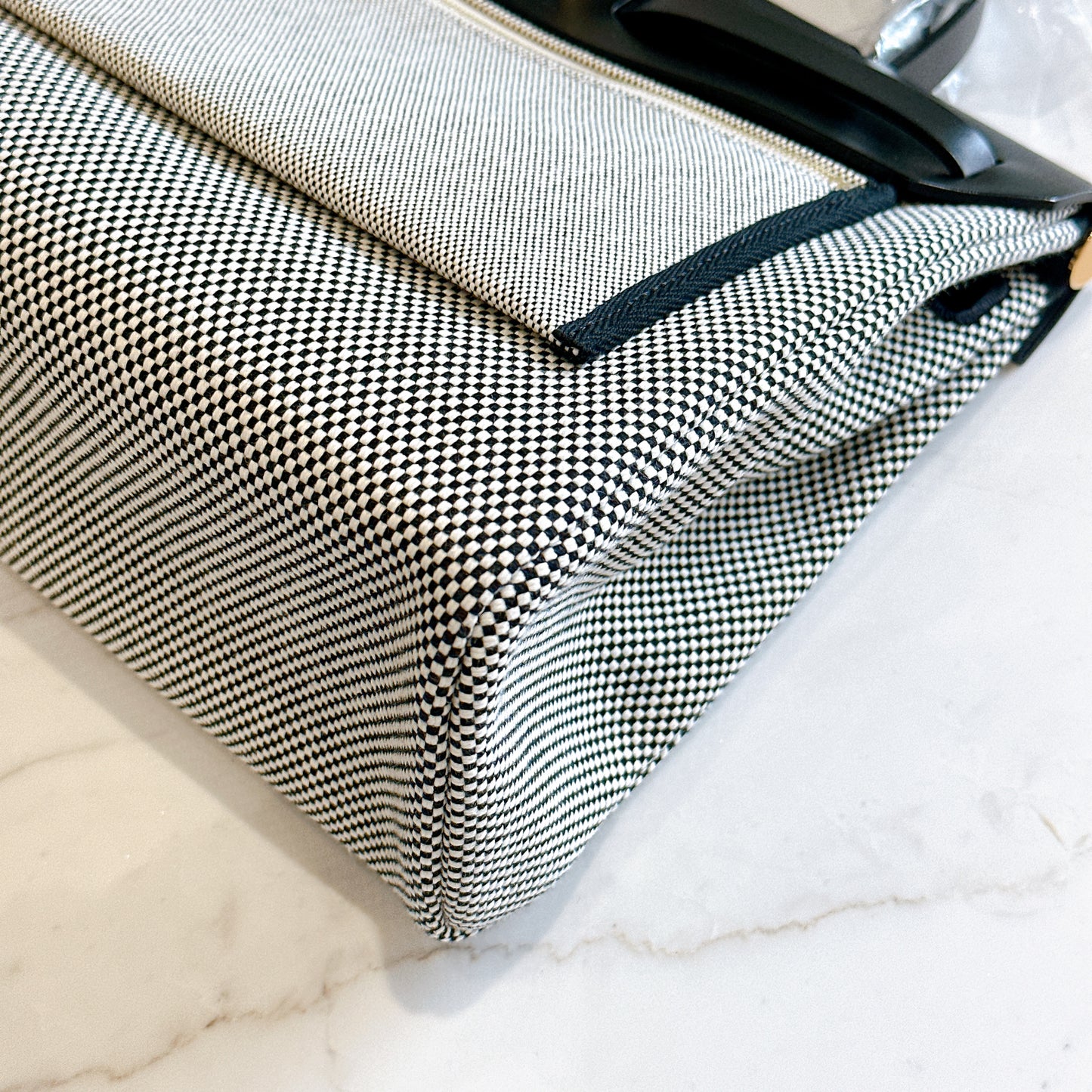 Hermes Herbag Zip PM 31 Ecru/Blanc/Black Toile Quadrille Viking & Vache Hunter