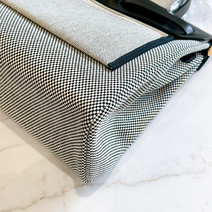 Hermes Herbag Zip PM 31 Ecru/Blanc/Black Toile Quadrille Viking & Vache Hunter