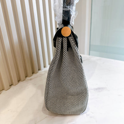 Hermes Herbag Zip PM 31 Ecru/Blanc/Black Toile Quadrille Viking & Vache Hunter