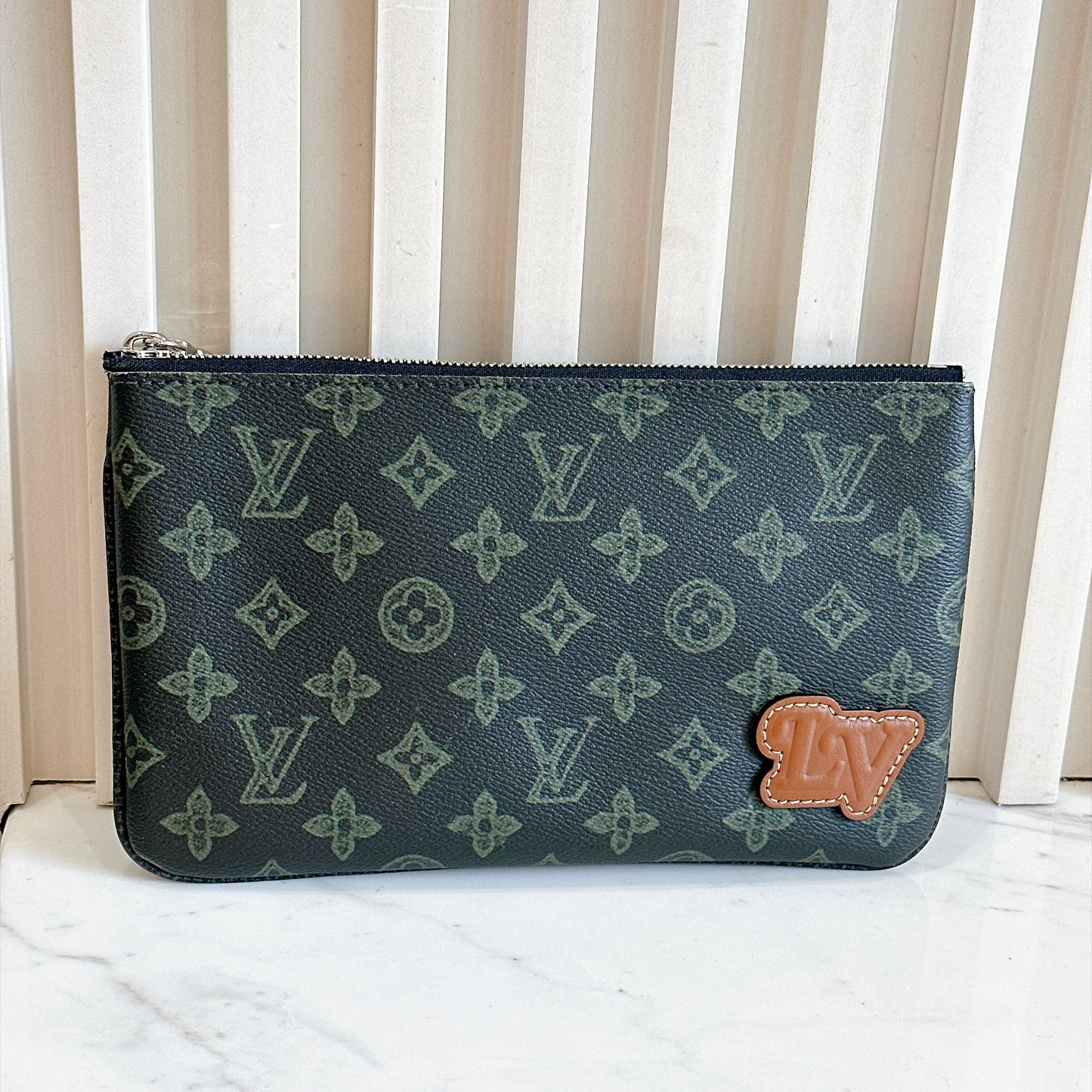 LV Trio Messenger Dark Green