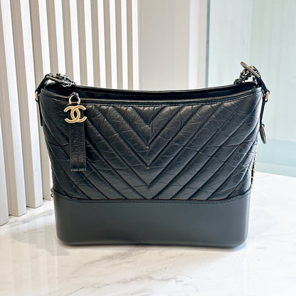 Chanel Gabrielle Medium in Black Chevron