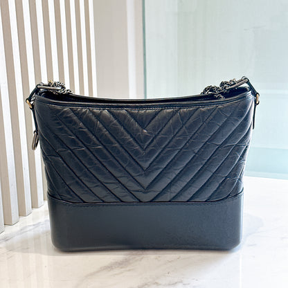 Chanel Gabrielle Medium in Black Chevron