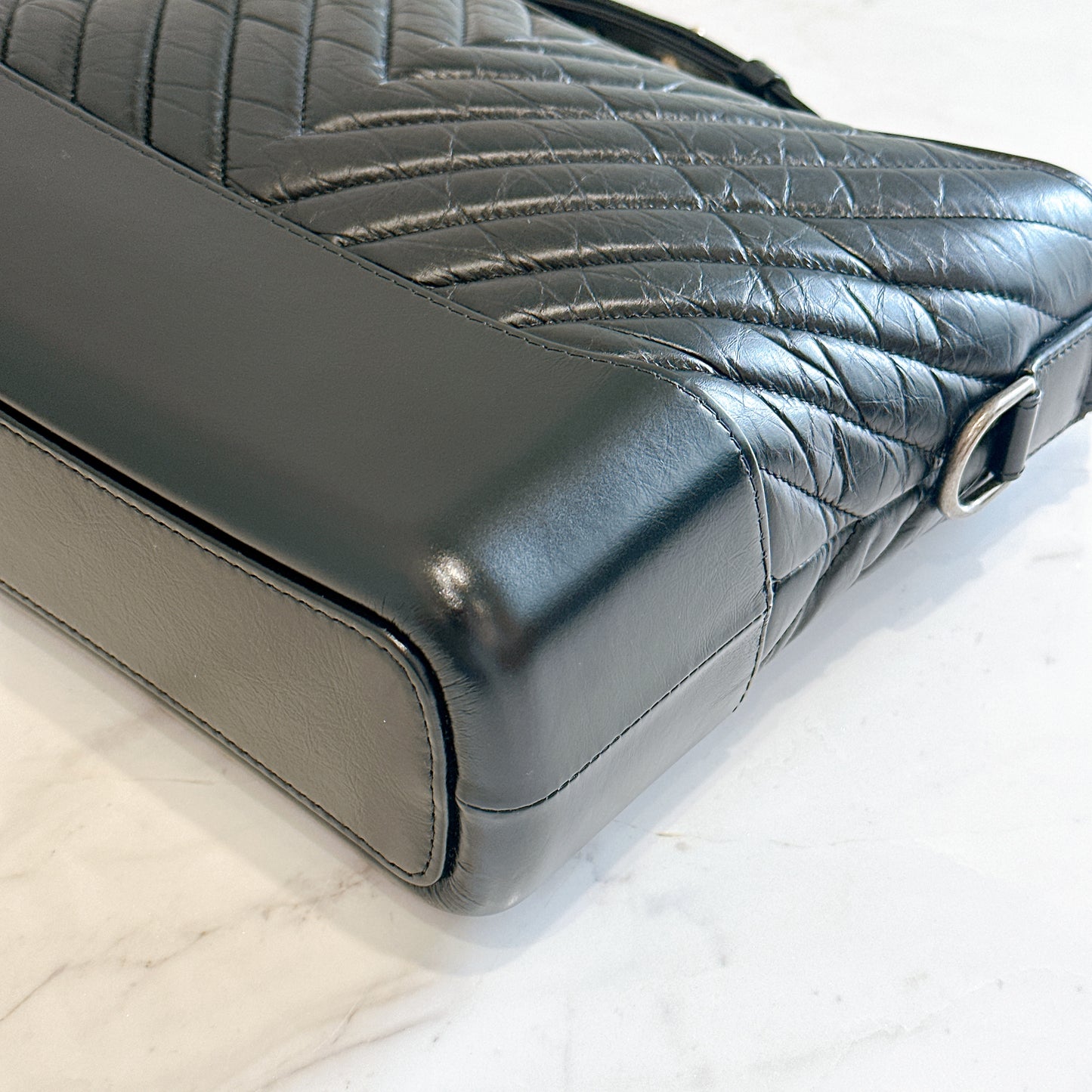 Chanel Gabrielle Medium in Black Chevron