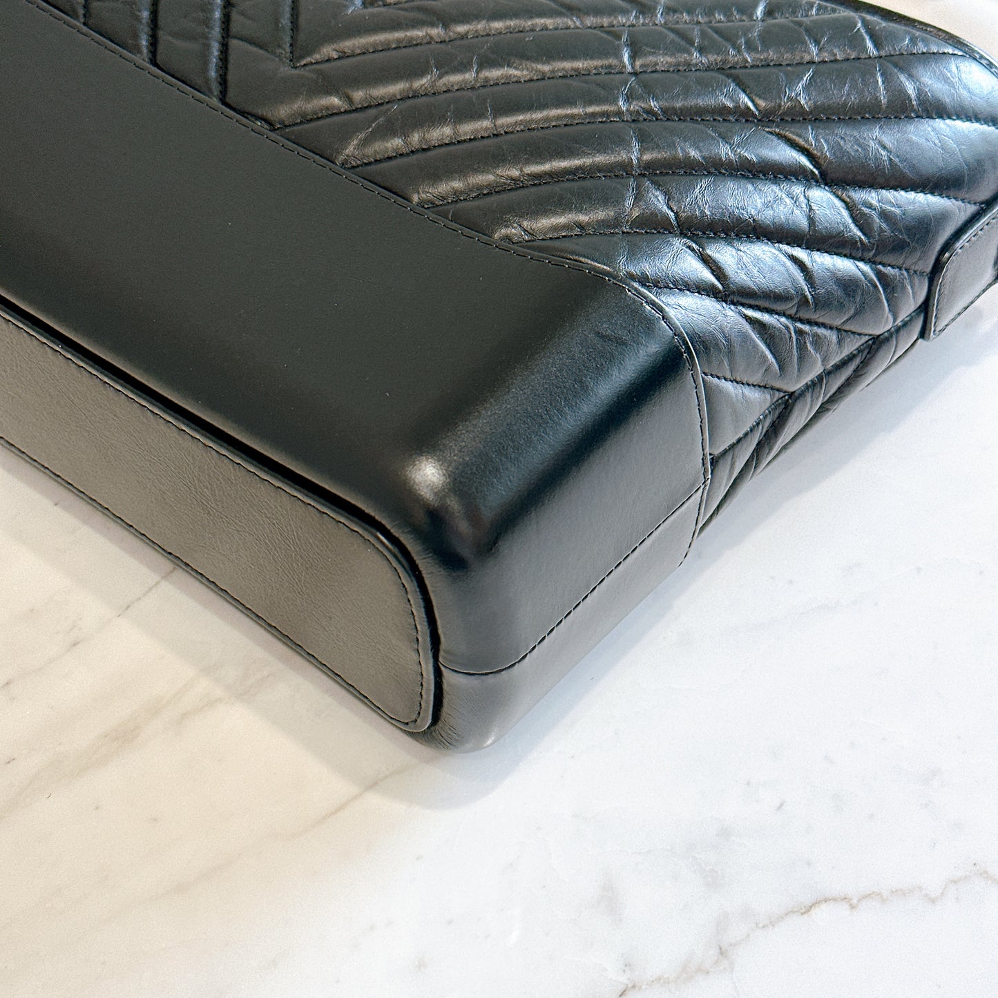 Chanel Gabrielle Medium in Black Chevron