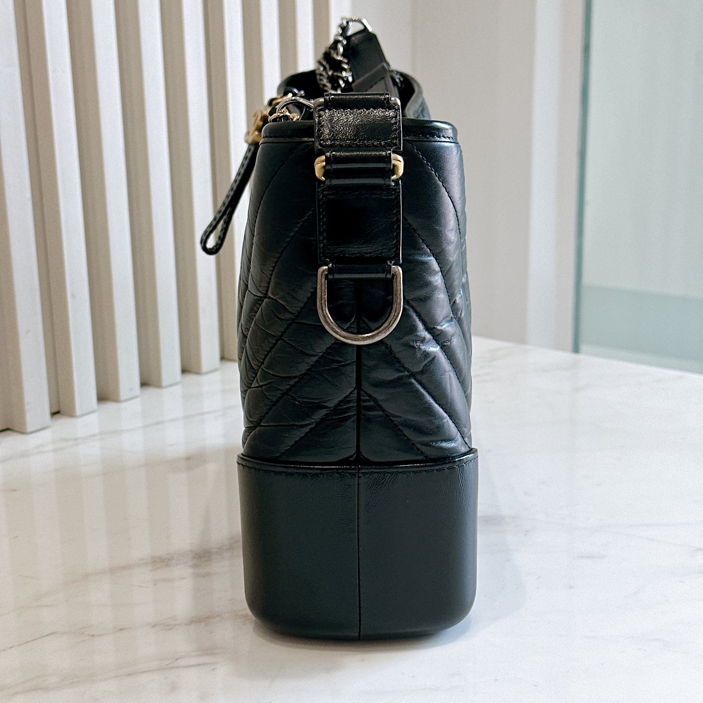 Chanel Gabrielle Medium in Black Chevron