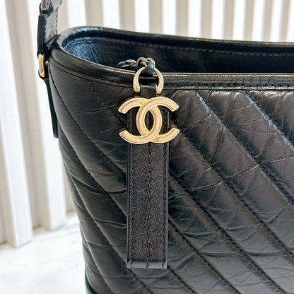 Chanel Gabrielle Medium in Black Chevron