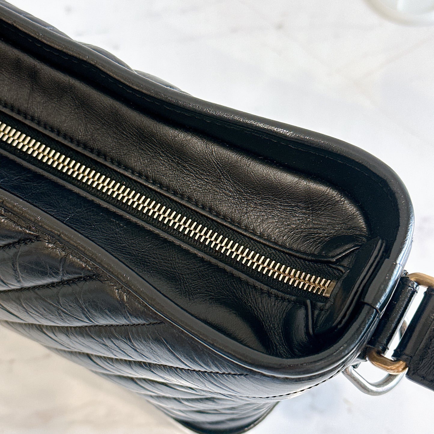 Chanel Gabrielle Medium in Black Chevron