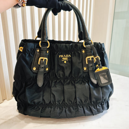 Prada Gaufre in Black Nylon