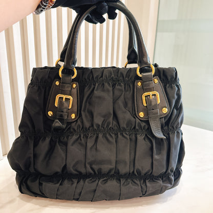 Prada Gaufre in Black Nylon
