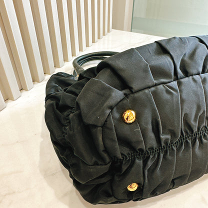 Prada Gaufre in Black Nylon