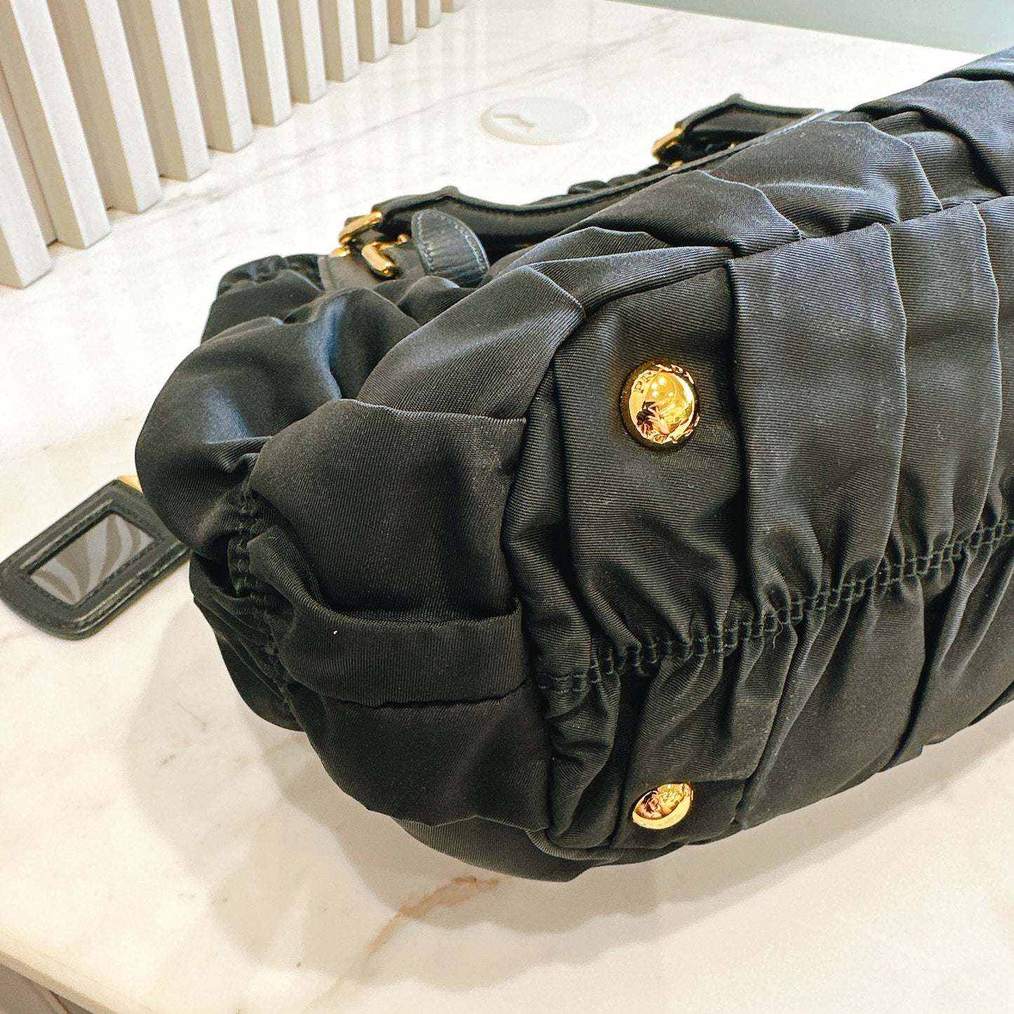 Prada Gaufre in Black Nylon