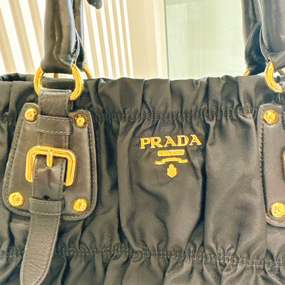 Prada Gaufre in Black Nylon