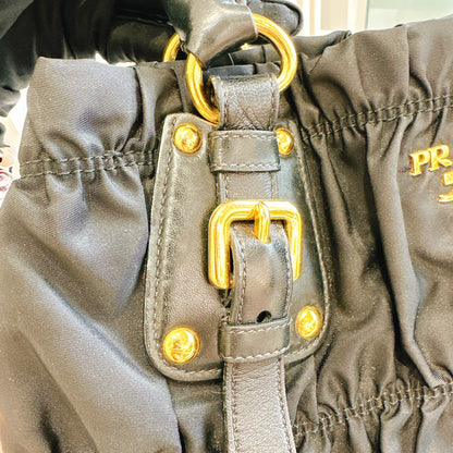Prada Gaufre in Black Nylon